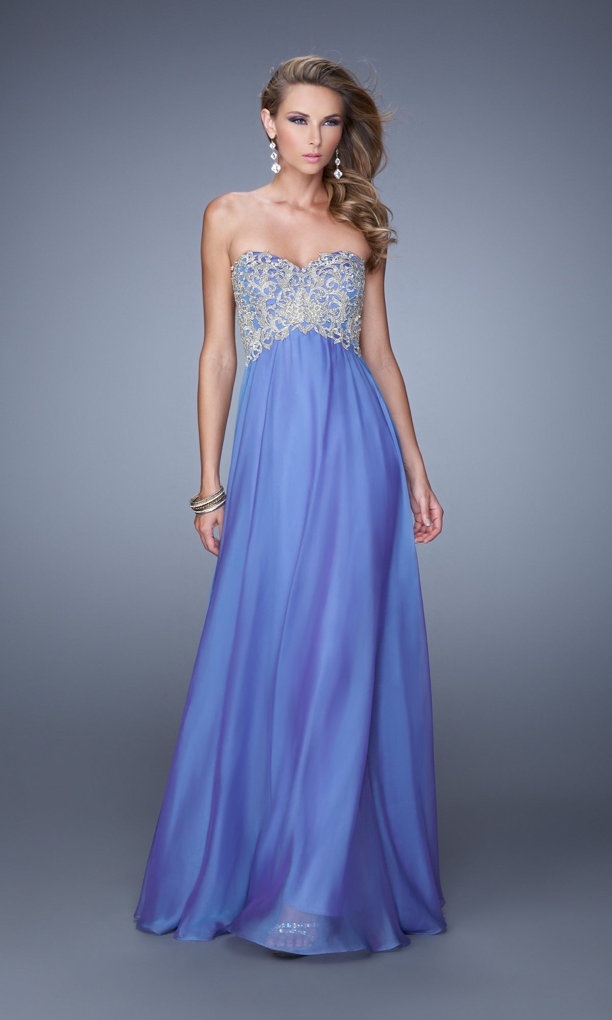 La Femme Blue Violet Dresses