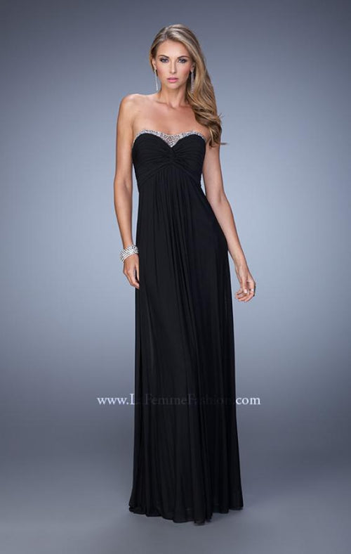 La Femme 21461C Slit Sleeveless Formal Dress