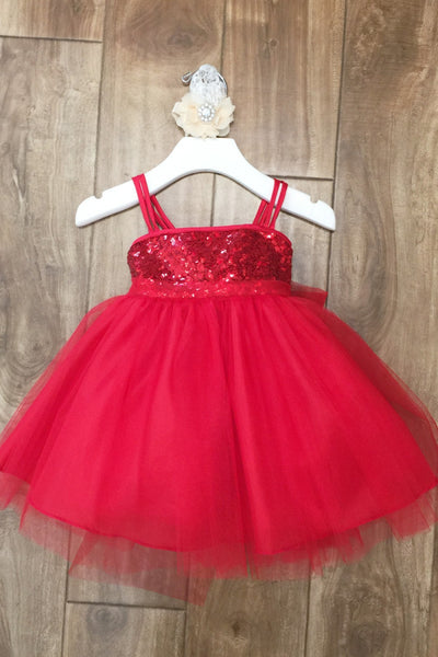 Sequin Tulle Dress with Matching Headband Ideal for Special Occasion by Bella Princess 216B