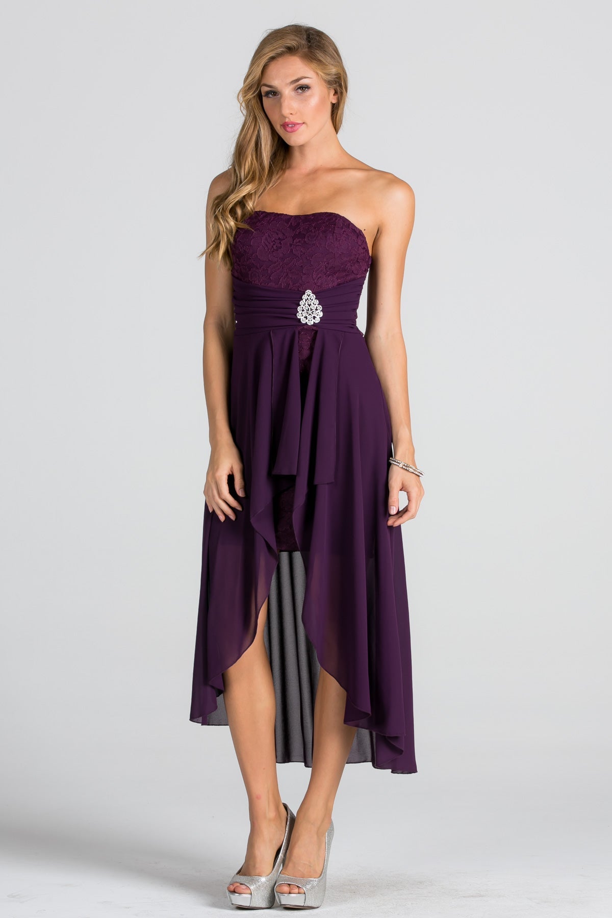 La Scala Eggplant Cocktail Dresses