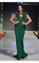 Fouad Sarkis 2295 Cherry Embellished Peplum Gown by MNM Couture