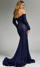 Jovani 23084 - Elegant Off Shoulder Evening Gown