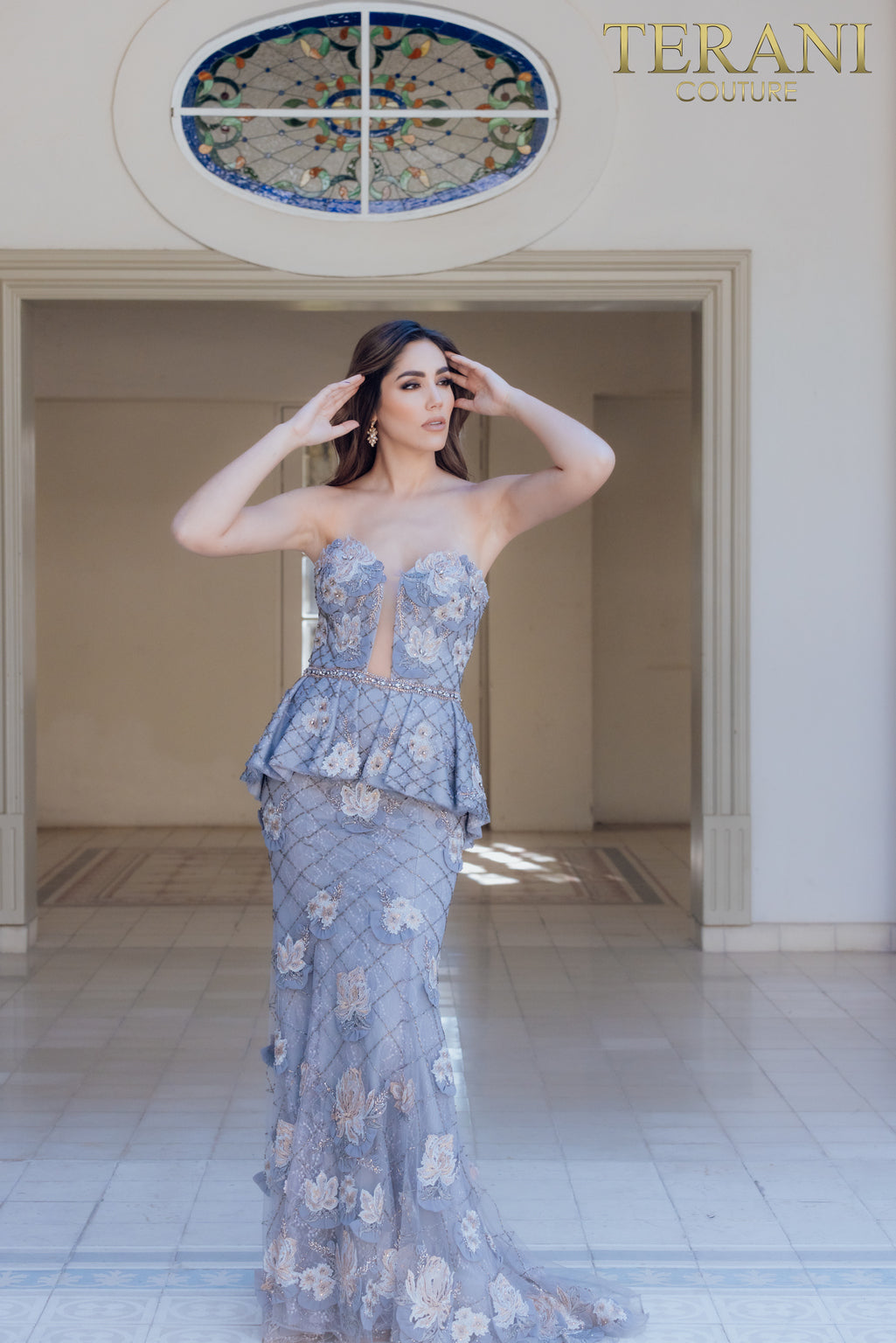 chinese dress ladies Rina Di Montella RD2948 - Long Stretch Crepe Mermaid Dress main image 1