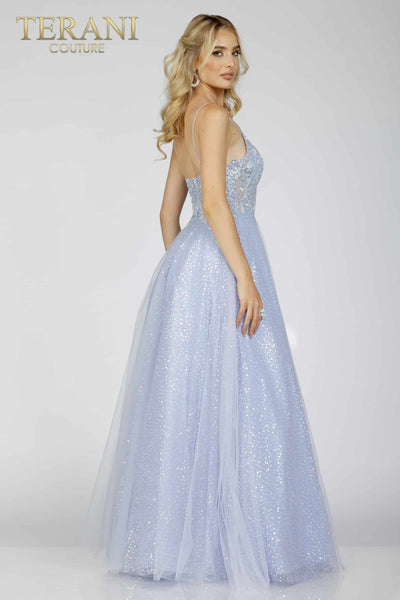 Terani Couture 231P0101 Glamorous Prom Sequined Long Evening Embroidered Tulle Dress