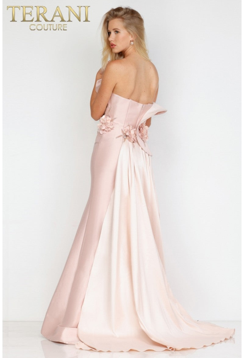 Terani Couture 231E0308 3D Floral Mermaid Prom Gown – Long Formal Evening Dress