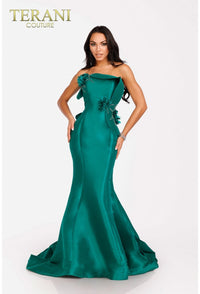 Chic Terani Couture 231e0308 3d Floral Mermaid Prom Dress Long Formal Elegance