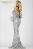 Glamorous Terani Couture 231e0515 Floral Beaded Evening Dress Long Formal Look