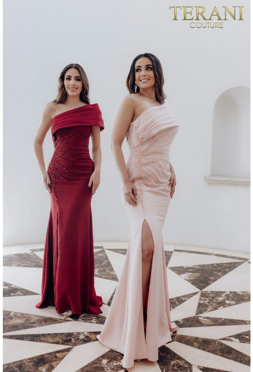 Glamorous Terani Couture 231m0473 Beaded Long Evening Dress Perfect For Formal Occasions