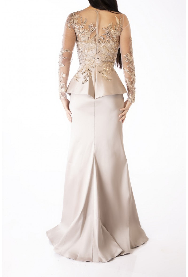 Vestido de madre de la novia con peplum - Terani Couture 231m0482