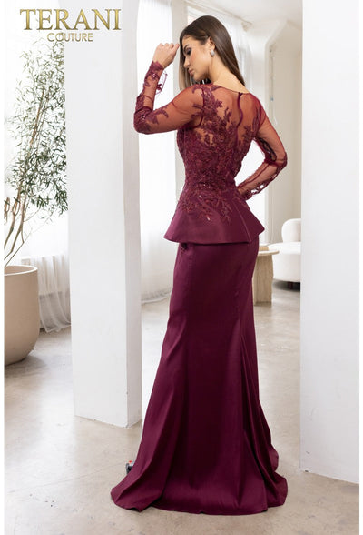 Terani Couture 231M0482 Elegant Long Sleeve Formal Gown for Mother of the Bride