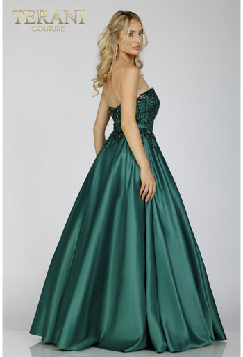 Sophisticated Terani Couture 231p0012 Beaded A Line Formal Prom Dress Long Elegance