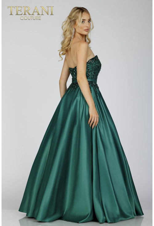 Sophisticated Terani Couture 231p0012 Beaded A Line Formal Prom Dress Long Elegance