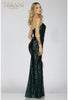 Dazzling Terani Couture 231p0030 Sequin Feather Prom Dress Long Formal Look