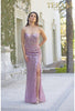 Dazzling Terani Couture 231p0030 Sequin Feather Prom Dress Long Formal Look