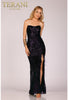 Dazzling Terani Couture 231p0030 Sequin Feather Prom Dress Long Formal Look