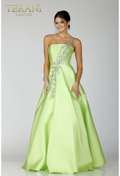 Prom Dresses Long Formal Prom Beaded A Line Dress Lime