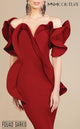 Fouad Sarkis 2328 Off-Shoulder Ruffled Mermaid Gown