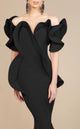 Fouad Sarkis 2328 Off-Shoulder Ruffled Mermaid Gown