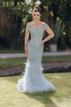 Prom Dresses Prom Beaded Long Mermaid Formal Dress Tiffany Silver