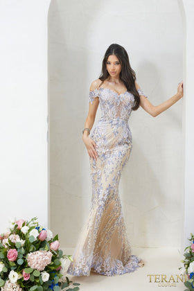 Terani Couture 232GL1493 Sophisticated Evening Prom Trumpet Long Premium Dress