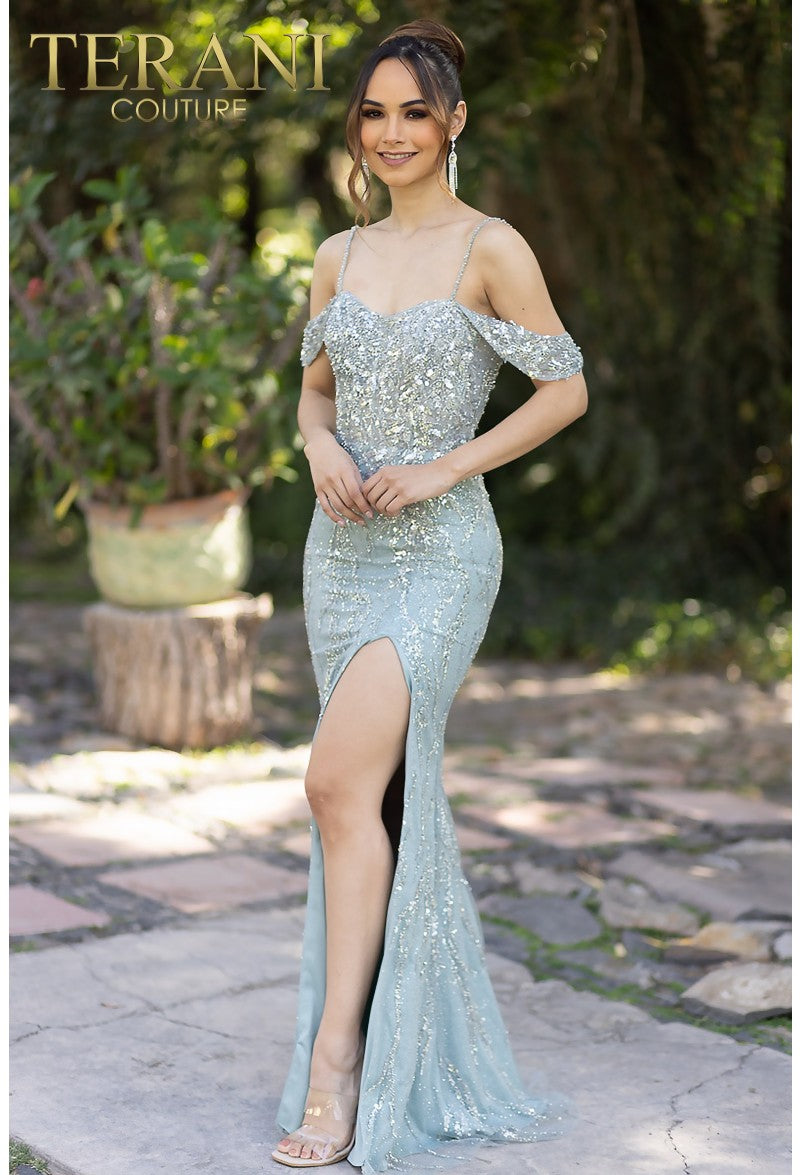 Elegant Glamorous Sophisticated Prom Homecoming Beaded Dress 232E1215 by Terani Couture Elegant Glamorous Sophisticated Prom Homecoming Beaded Dress 232E1215 by Terani Couture