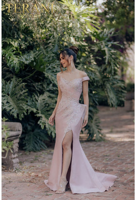 Terani Couture 232E1237 Formal Prom Asymmetrical Beaded Evening Premium Dress
