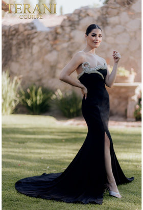 Terani Couture 232E1296 Sophisticated Formal Prom Mermaid Long Evening Beaded Dress