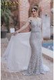Elegant Terani Couture 232GL1417 Beaded Formal Prom Dress with Overskirt