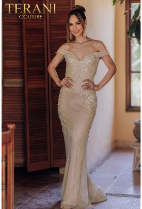 Terani Couture 232GL1471 Sophisticated Elegant Formal Prom Long Premium Dress