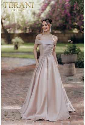 Terani Couture 232M1512 Mother of the Bride Wedding BallDress Long Formal Mikado Dress