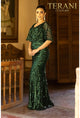 Terani Couture 232M1516 Sequin Cape Gown for Mother of the Bride