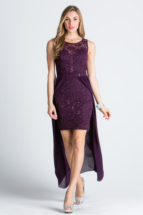 La Scala Eggplant Cocktail Dresses
