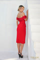 Terani Couture 241C2330 Vestido de noche corto ajustado con hombros descubiertos