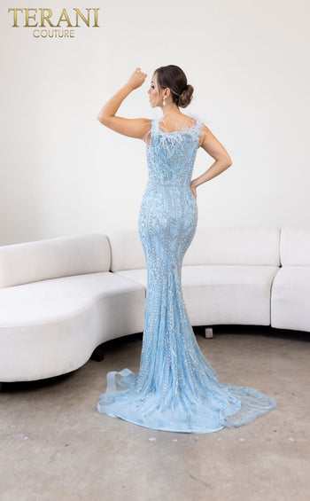 Terani Couture 241GL2606 Embellished Formal Evening Gown-Full-Length Elegance