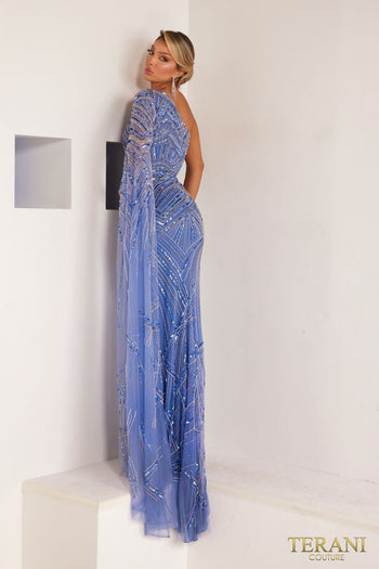 Terani Couture 241GL2634 Beaded Evening Gown-Elegant and Long