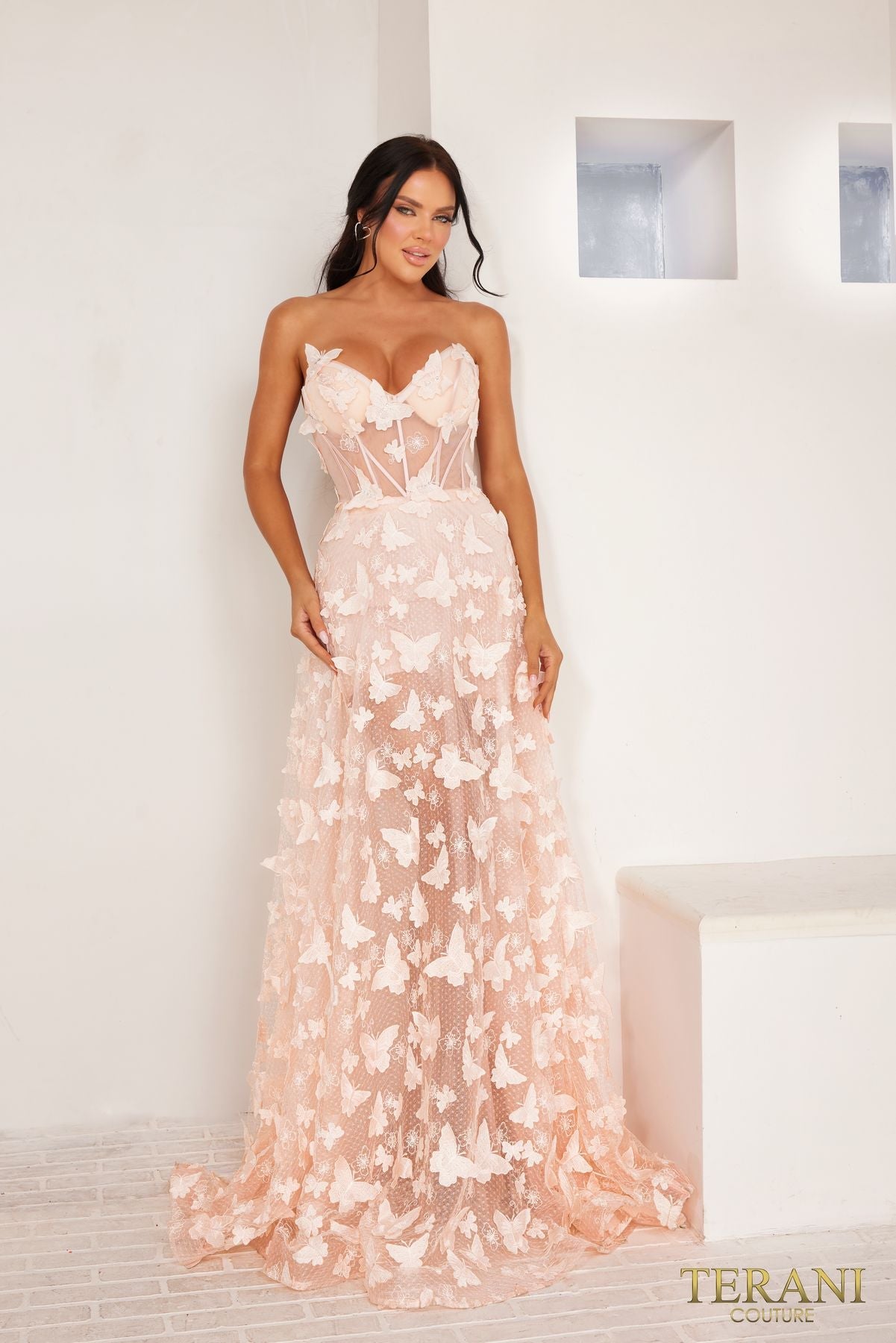 Sophisticated Elegant Prom A-Line Formal Premium Gown 241P2086 by Terani Couture Sophisticated Elegant Prom A-Line Formal Premium Gown 241P2086 by Terani Couture