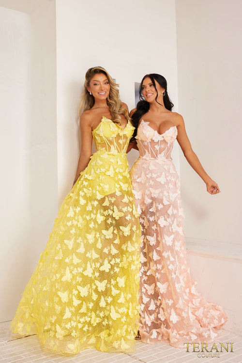 Terani Couture 241P2086 Embellished A-Line Prom Gown in Long Length