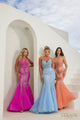Terani Couture 241P2171 One-Shoulder Beaded Mermaid Prom Gown
