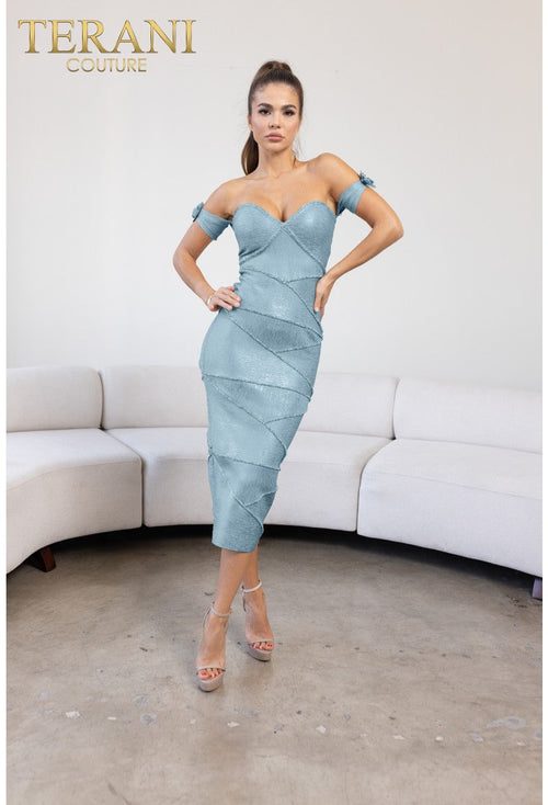 Terani Couture 241c2318 Fitted Short Cocktail Dress