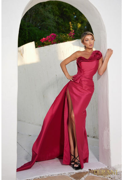 Terani Couture 241E2504 Sophisticated Elegant Formal Red Carpet Premium Dress