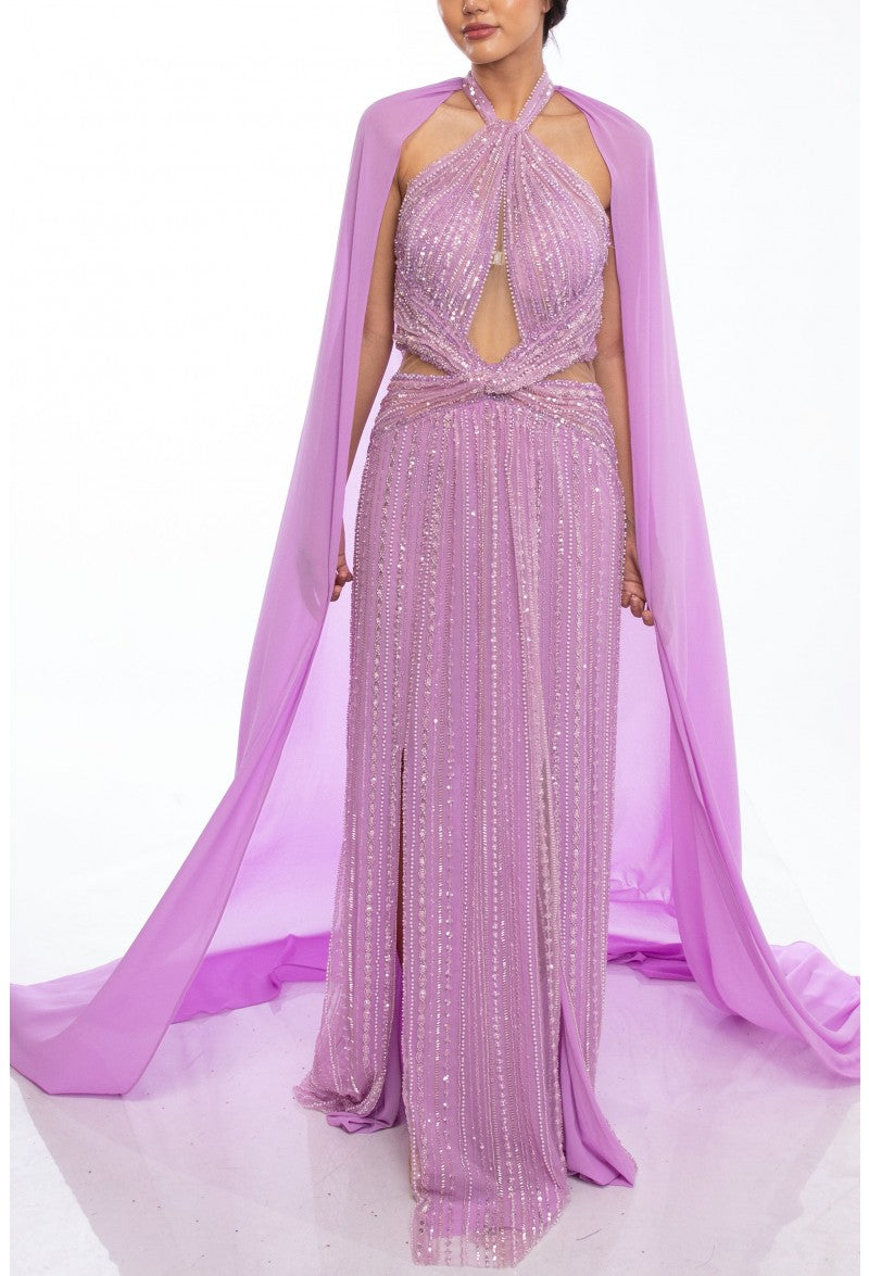 Terani Couture 241GL2622 Beaded Long Evening Dress-Formal and Elegant