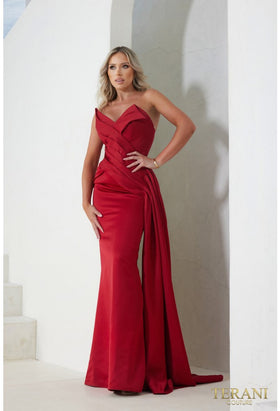 Terani Couture 241P2008 Elegant Formal Prom Column Long Evening Premium Dress