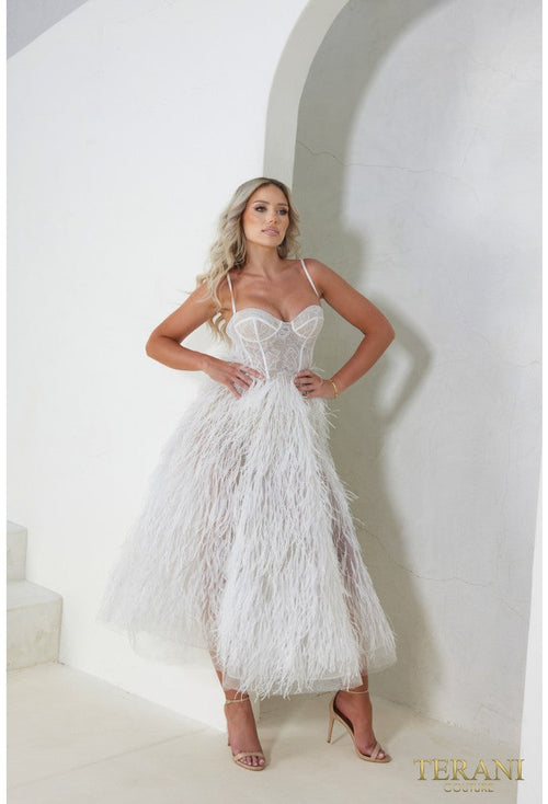 Terani Couture 241P2022 Prom A-Line Spaghetti Strap Long Formal Premium Dress