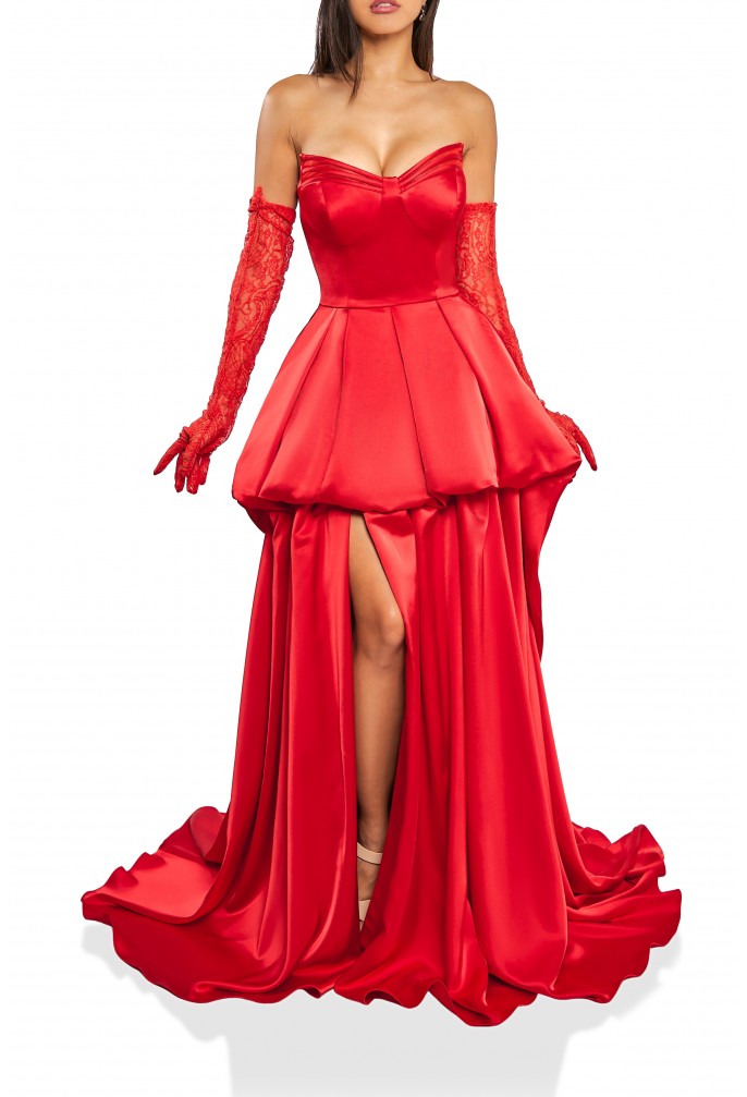 Terani Couture 241p2064 Strapless Embroidered Ballgown Prom Dress