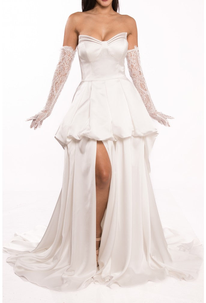 Terani Couture 241p2064 Strapless Embroidered Ballgown Prom Dress