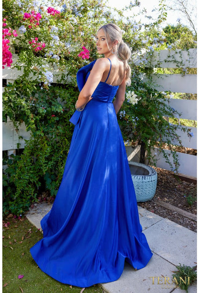 Terani Couture 241P2067 Elegant Evening BallDress Sleeveless Formal Matte Satin Dress