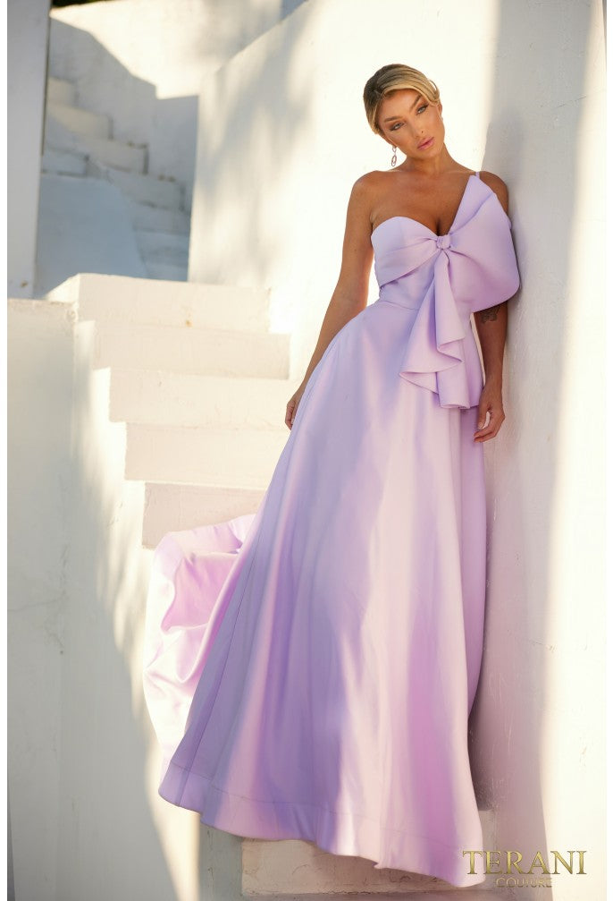 Terani Couture 241P2067 Elegant Evening BallDress Sleeveless Formal Matte Satin Dress