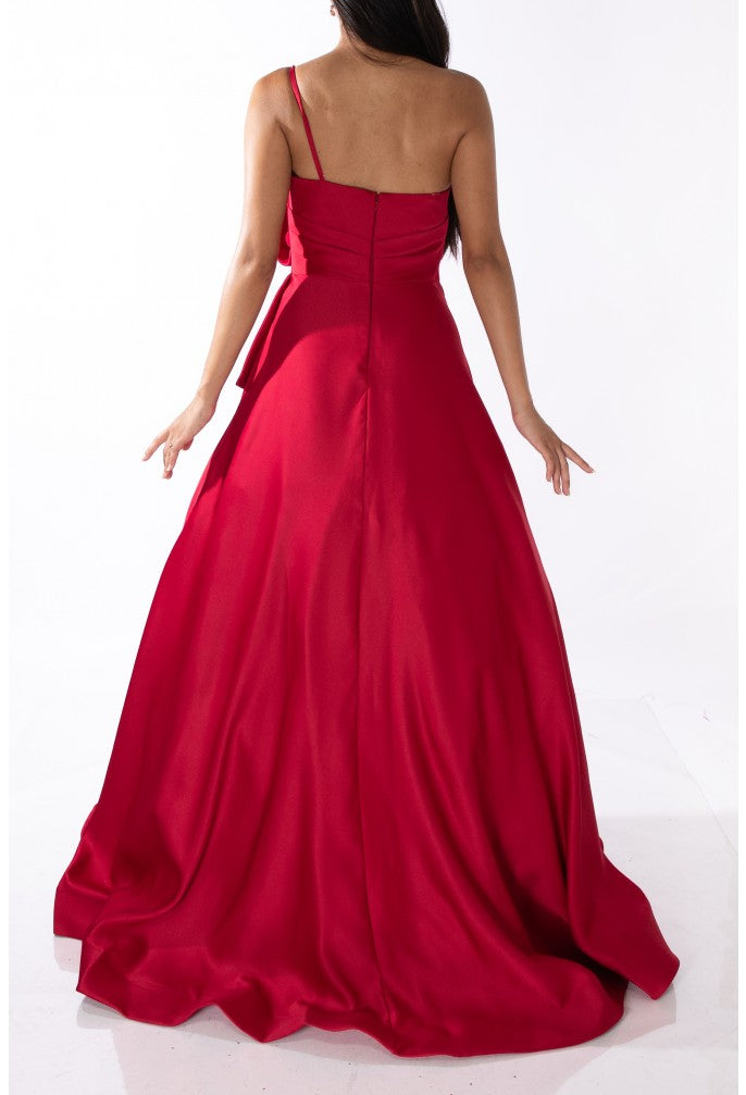 Terani Couture 241P2067 Elegant Evening BallDress Sleeveless Formal Matte Satin Dress