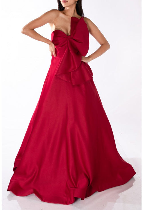Terani Couture 241P2067 Elegant Evening BallDress Sleeveless Formal Matte Satin Dress