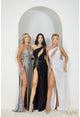 Terani Couture 241p2137 Asymmetrical Bodycon Sleeveless Sequins Long Prom Dress
